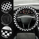 Caro Black White Fashion Premium Car Steering Wheel Cover Nearkii