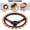 Cute Rengoku Kyojuro Demon Slayer Anime Car Steering Wheel Cover 2 Nearkii