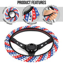 American Flag Style Premium Car Steering Wheel Cover Nearkii