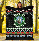 Rick And Morty Let's Get Schwifty Ugly Christmas Custom Blanket Home Decor Nearkii