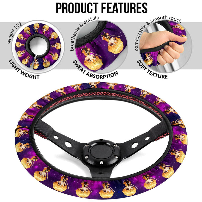 Agatsuma Zenitsu Demon Slayer Anime Premium Custom Car Steering Wheel Cover 1 Nearkii