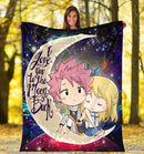 Natsu Fairy Tail Anime Love You To The Moon Galaxy Premium Blanket Nearkii