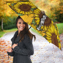 Cute Sloth Sunflower Zipper Umbrella Nearkii