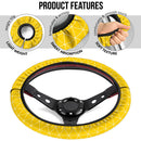 Yellow Triangle Caro Premium Car Steering Wheel Cover Nearkii