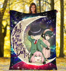 Spy x Family Love You To The Moon Galaxy Premium Blanket Nearkii