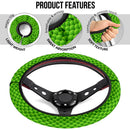 Green Fish Skin Premium Car Steering Wheel Cover Nearkii