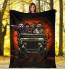 Halloween Horror Movie Ride Jeep Funny Premium Blanket Nearkii
