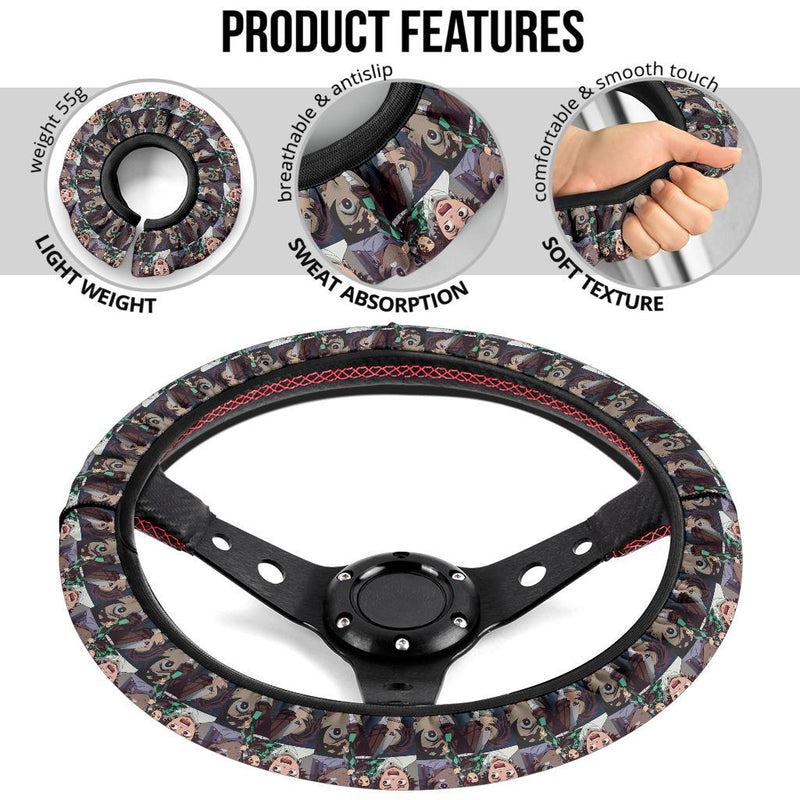 Kamado Tanjiro Demon Slayer Anime Car Steering Wheel Cover 9 Nearkii