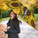 Brown Dachshund Sunflower Zipper Umbrella Nearkii