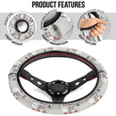 Chipi Akaza Demon Slayer Anime Car Steering Wheel Cover 1 Nearkii