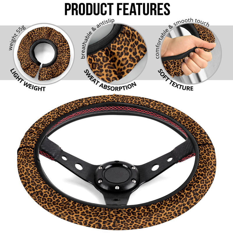 Leopard Premium Car Steering Wheel Cover Nearkii