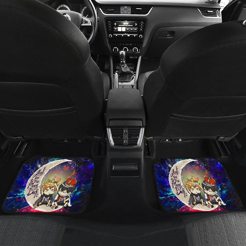 Hinata And Tobio Haikyuu Love You To The Moon Galaxy Car Mats Nearkii