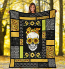Skull Sunflower Premium Blanket Nearkii