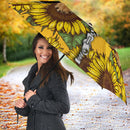 Bulldog Sunflower Zipper Umbrella Nearkii