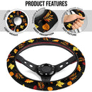 Autumn Leaves Pattern Premium Car Steering Wheel Cover Nearkii