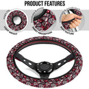 Suger Skull Pink Premium Car Steering Wheel Cover Nearkii