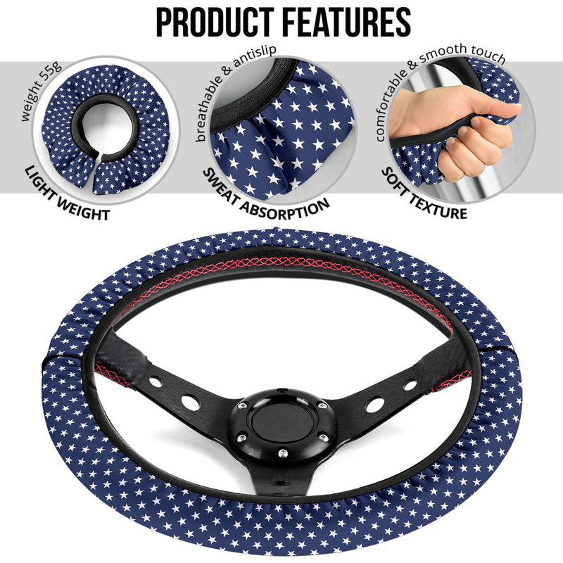 Flag USA Star Premium Car Steering Wheel Cover Nearkii