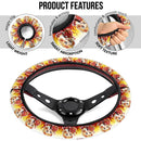 Heart Rengoku Kyojuro Chipi Demon Slayer Anime Car Steering Wheel Cover 1 Nearkii