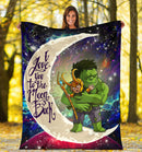Hulk And Loki Love You To The Moon Galaxy Premium Blanket Nearkii