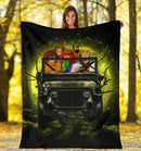 Scooby Doo Funny Drive Jeep Moonlight Halloween Premium Blanket Nearkii