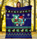 Blue Gearzime Pokemon Ugly Holiday Fleece Blanket Gift For Christmas Amazing Gift Idea Nearkii