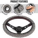 Black White Hypnotic Premium Car Steering Wheel Cover Nearkii