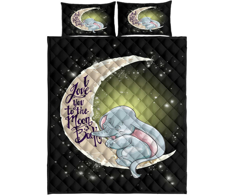 Baby Elephant To The Moon Quilt Bed Sets Nearkii