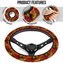 Flower Floral Retro Premium Car Steering Wheel Cover Nearkii