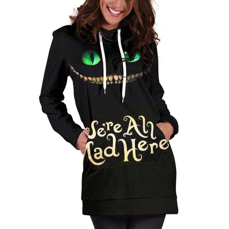 Cheshire Cat Alice In Wonderland Hoodie Dress