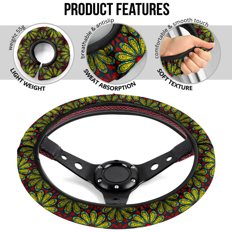 Flower Glass Premium Car Steering Wheel Cover Nearkii
