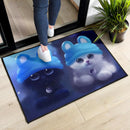 Cute Cat Digital Art Doormat Nearkii