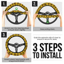 Sunflower Pattern Car Steering Wheel Cover