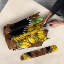 Cute Dog Poodle Sunflower Zipper Umbrella Nearkii