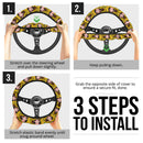Anya Spy X Family Sunflower Zipper Car Steering Wheel Cover Nearkii