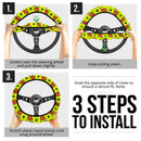 Chainsaw Man Pochita Pixel Car Steering Wheel Cover Nearkii