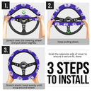 Gastly Dyed Pokemon Car Steering Wheel Cover Nearkii