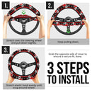 Harley Quinn Art Christmas Premium Custom Car Steering Wheel Cover Nearkii
