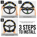 Pacman Funny Christmas Premium Custom Car Steering Wheel Cover Nearkii
