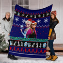 Blue Frozen Christmas Blanket Amazing Gift Idea Nearkii