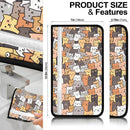 Cat Head Cute Premium Custom Car Seat Belt Covers Nearkii