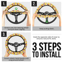 One Punch Man Saitama Ok Funny Anime Premium Custom Car Steering Wheel Cover Nearkii