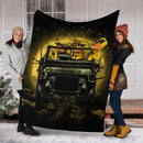 Funny Ducks Drive Jeep Moonlight Halloween Premium Blanket Nearkii