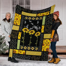 Dragonfly Sunflower Premium Blanket Nearkii