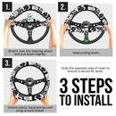 White Jeep Car Steering Wheel Cover Nearkii