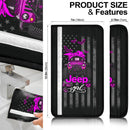 Halloween American Flag Pink Jeep Girl Car Seat Belt Cover Custom Car Accessories Nearkii