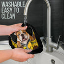 Bulldog Sunflower Zipper Car Headrest Covers Nearkii