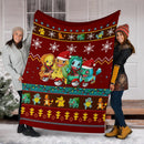 Red Gearzime Pokemon Pikachu Christmas Blanket Amazing Gift Idea Nearkii