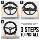 Black Jeep Car Steering Wheel Cover Nearkii