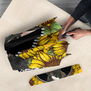Black French Bulldog Sunflower Zipper Umbrella Nearkii
