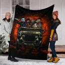 Halloween Horror Movie Ride Jeep Funny Premium Blanket Nearkii
